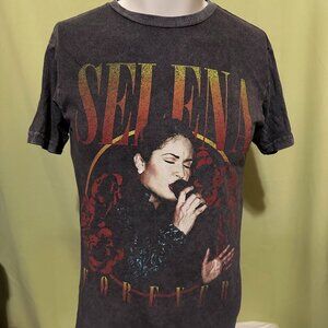 Selena Como La Flor Bidi Bidi Bom Men's Black Tye Dye Shirt Small Cotton